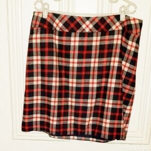 *Talbots Women Petite Plaid Wool Skirt